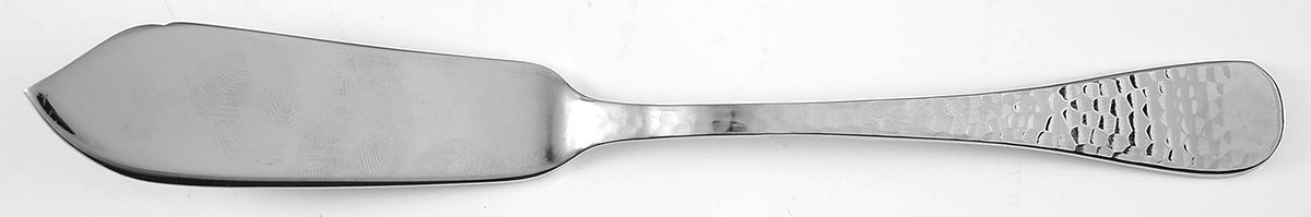 Continental Hammered (Stainless) Flat Handle Master Butter Knife by Wallace Silver-1