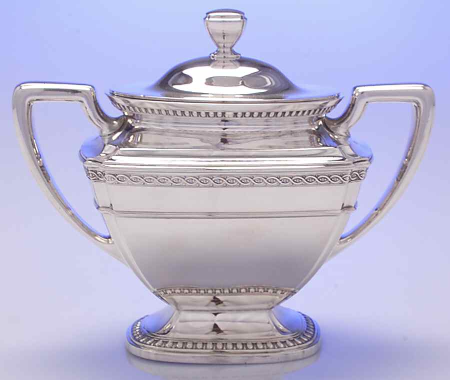 9761 (Sterling, Hollowware) Sugar Bowl & Lid by Whiting Manf Co-1