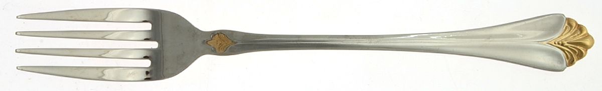 WAS103 (STAINLESS, GOLD ACCENTS) Fork by Wallace Silver-1