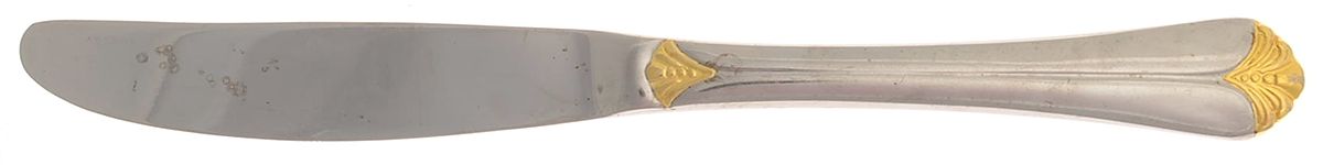 WAS103 (STAINLESS, GOLD ACCENTS) Modern Solid Knife by Wallace Silver-1