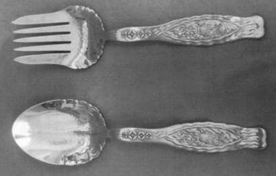 Dandelion (Sterling) (2 Pc) Solid Salad Set by Whiting Manf Co-1