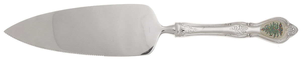 Christmas Tree (Stainless) Pie Server with Serrated Stainless Blade HC by Wallace Silver-1