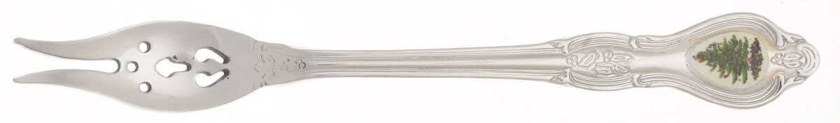 Christmas Tree (Stainless) Olive Fork with Short Handle HC by Wallace Silver-1