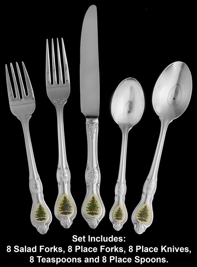Christmas Tree (Stainless) 40 Piece Set by Wallace Silver-1