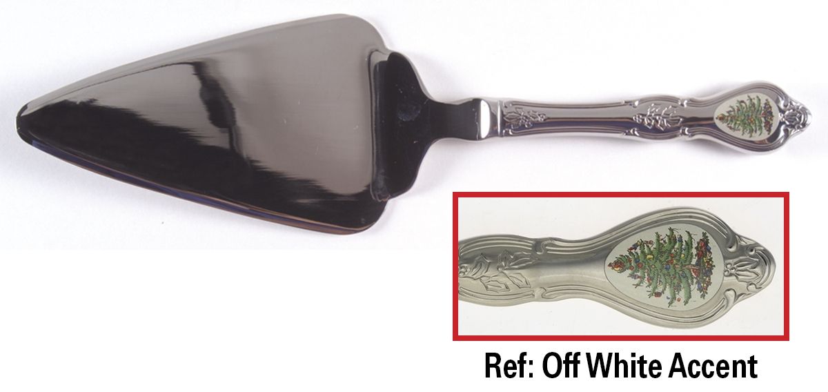 Christmas Tree (Stainless) Cake Server with Stainless Blade by Wallace Silver-1