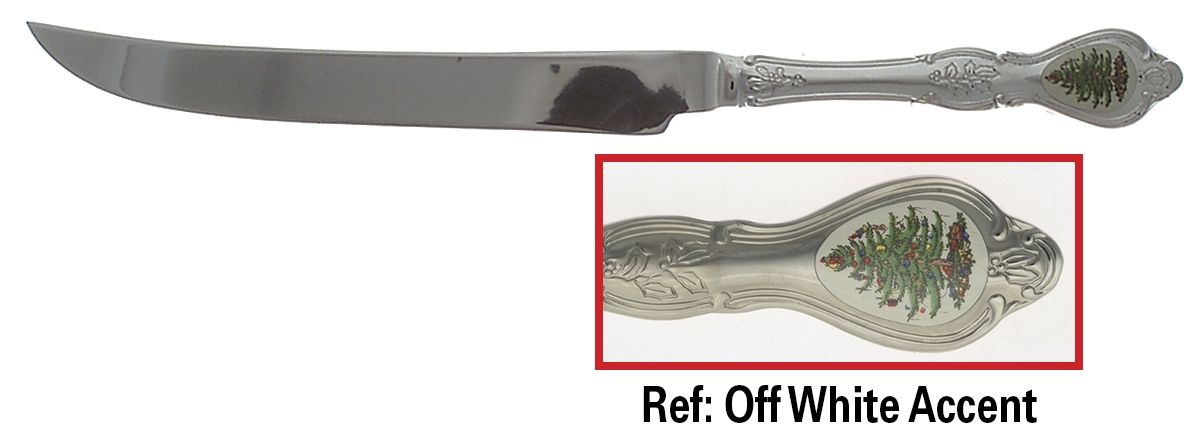 Christmas Tree (Stainless) Small Steak Carving Knife with Stainless Blade by Wallace Silver-1