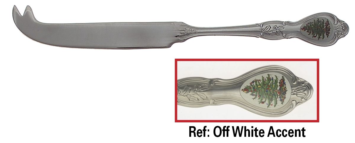 Christmas Tree (Stainless) Solid Serving Cheese Knife by Wallace Silver-1