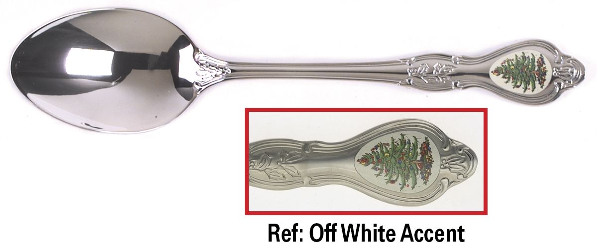 Christmas Tree (Stainless) Place/Oval Soup Spoon by Wallace Silver-1