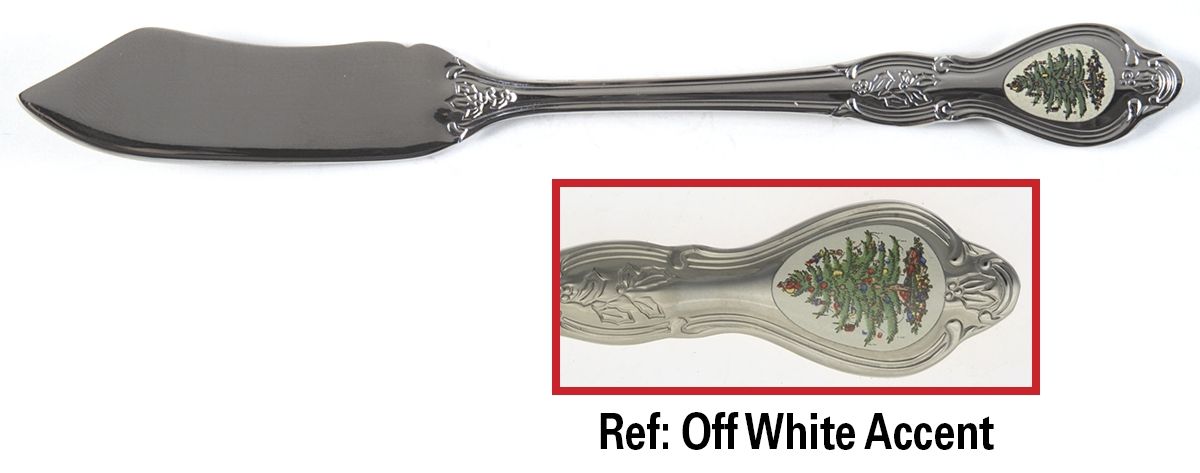 Christmas Tree (Stainless) Flat Handle Master Butter Knife by Wallace Silver-1