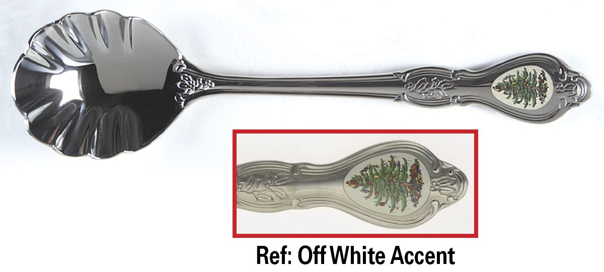 Christmas Tree (Stainless) Sugar Shell Spoon by Wallace Silver-1
