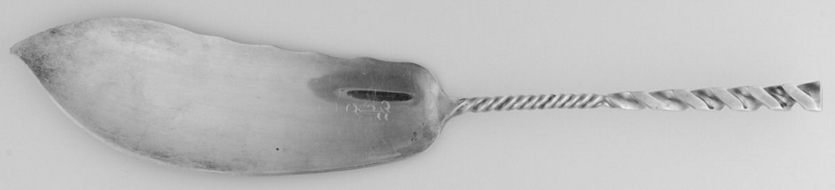 Square Twist (Sterling) Large Solid Fish Serving Knife by Whiting Manf Co-1