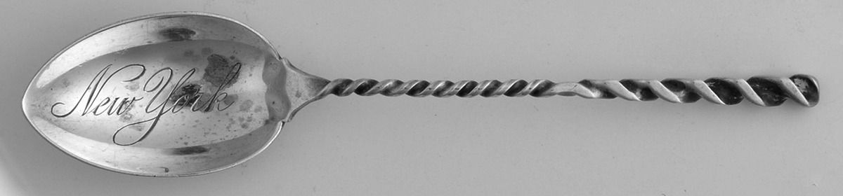 Square Twist (Sterling) Souvenir Spoon (Demitasse) by Whiting Manf Co-1