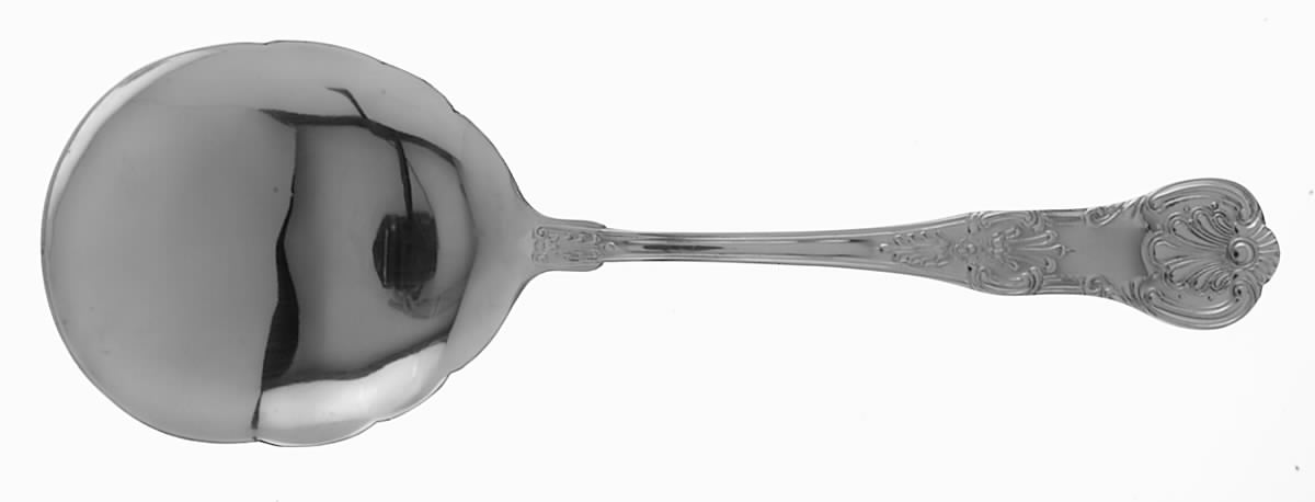 Queens (Stainless) Solid Smooth Berry/Casserole Spoon by Wallace Silver-1