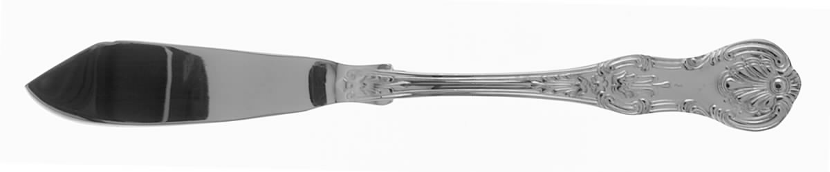 Queens (Stainless) Flat Handle Master Butter Knife by Wallace Silver-1