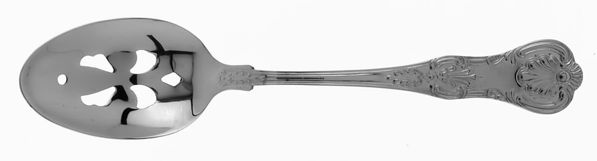 Queens (Stainless) Pierced Tablespoon (Serving Spoon) by Wallace Silver-1