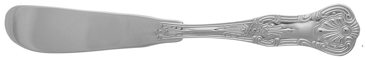 Queens (Stainless) Flat Handle Butter Spreader by Wallace Silver-1