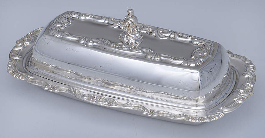 Georgian (Silverplate, Hollowware) 1/4 Pound Covered Butter & Liner by Wallace Silver-1