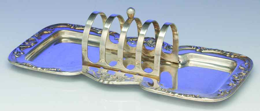 Georgian (Silverplate, Hollowware) Toast Rack 4 Slot by Wallace Silver-1