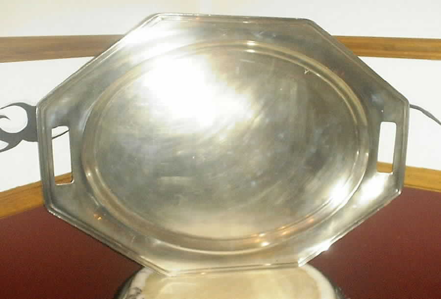 N6685 (Silverplate, Hollowware) Silverplate Waiter Tray by Wallace Silver-1