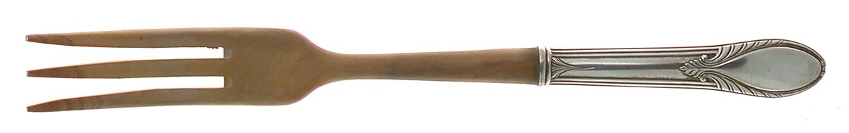WEB12 (STERLING) Salad Serving Fork with Wooden Prongs by Web Silver-1