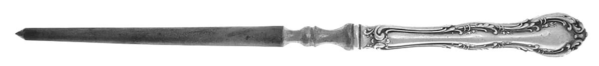 Old Atlanta (Sterling, "Wallace") Large Roast Steel Rod Knife Sharpener by Wallace Silver-1