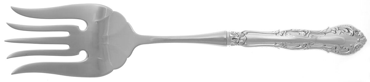 Old Atlanta (Sterling, "Wallace") Large Stainless-Tine Cold Meat Serving Fork by Wallace Silver-1