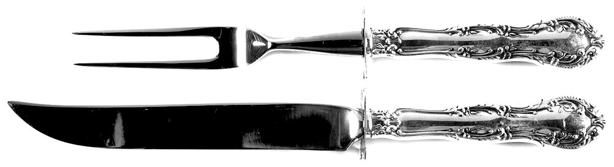 Old Atlanta (Sterling, "Wallace") Small Stainless Blade 2-Piece Steak Carving Set by Wallace Silver-1