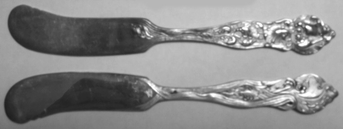 Louvre (Silverplate, 1907) Flat Handle Butter Spreader by Williams Bros-1
