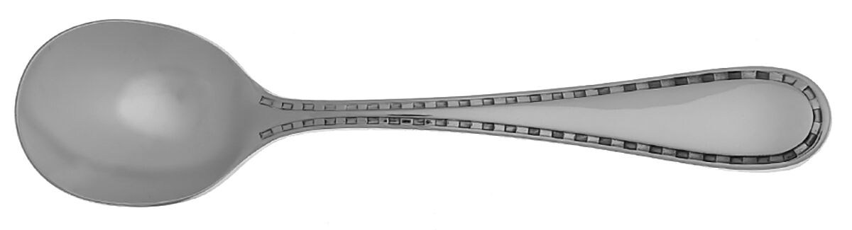 Metropolis (Stainless) Round Bowl Soup Spoon (Cream Soup) HC by Wedgwood Silver-1