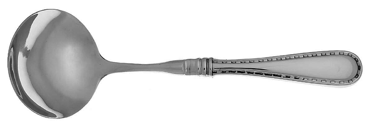 Metropolis (Stainless) Gravy Ladle with No Spout Stainless Bowl HC by Wedgwood Silver-1