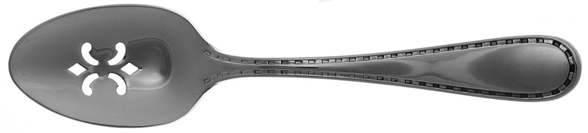 Metropolis (Stainless) Pierced Tablespoon (Serving Spoon) by Wedgwood Silver-1
