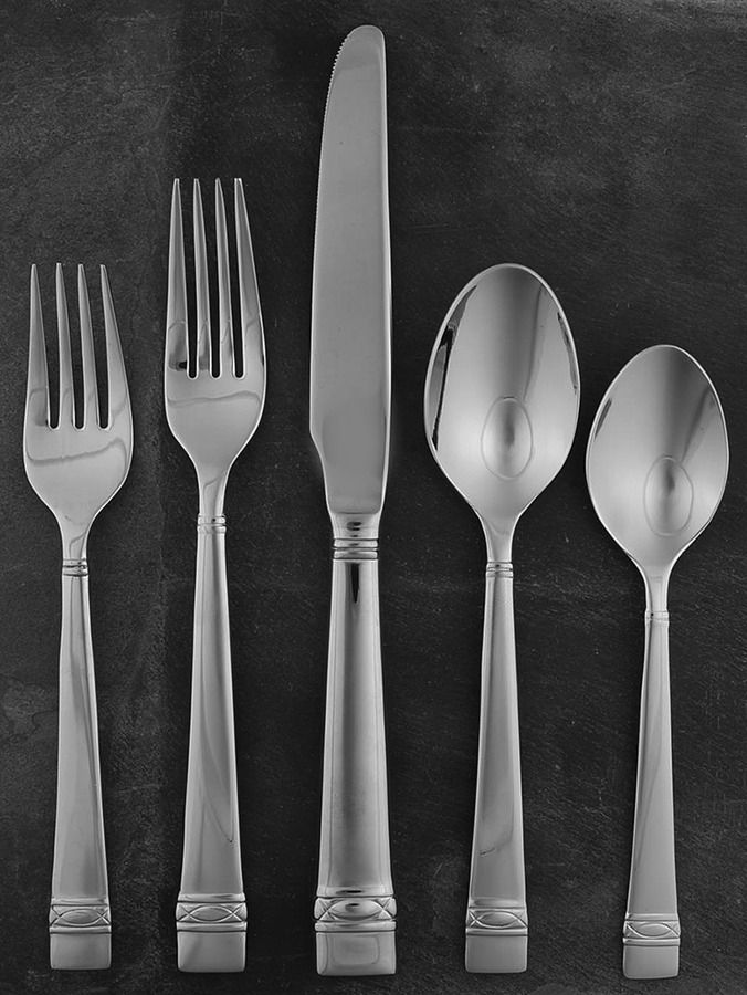 Oberon (Stainless) 5 Piece Place Setting by Wedgwood Silver-1