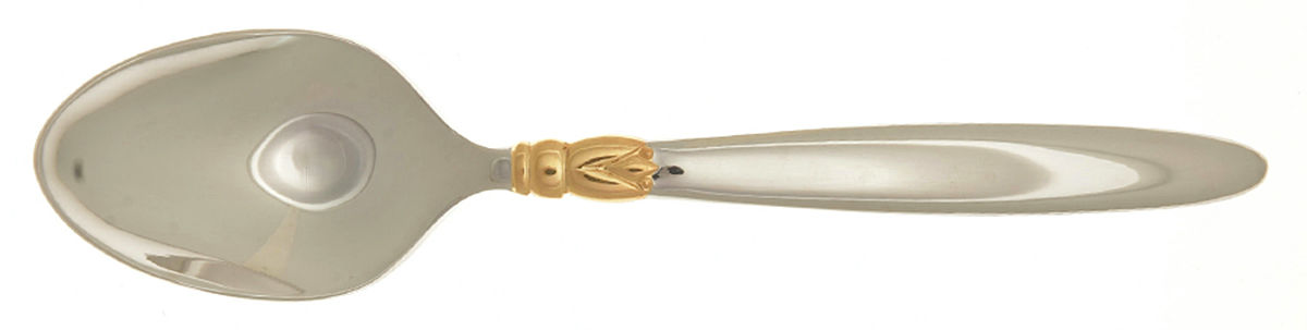 Golden Seville (Stainless, Gold Accent) Place/Oval Soup Spoon by Wedgwood Silver-1