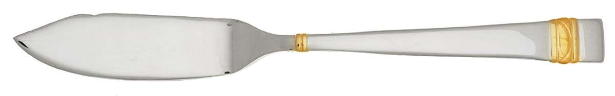 Golden Oberon (Stainless, Gold Accent) Individual Solid Fish Knife by Wedgwood Silver-1