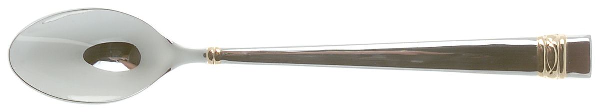 Golden Oberon (Stainless, Gold Accent) Iced Tea Spoon by Wedgwood Silver-1