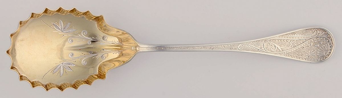 Cashmere (Sterling, 1878) Small Brtcut Berry/Casserole Spoon by Wood & Hughes-1