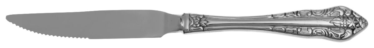 Antique Baroque (Stainless) Steak Knife Individual Hollow, Serrate HC by Wallace Silver-1