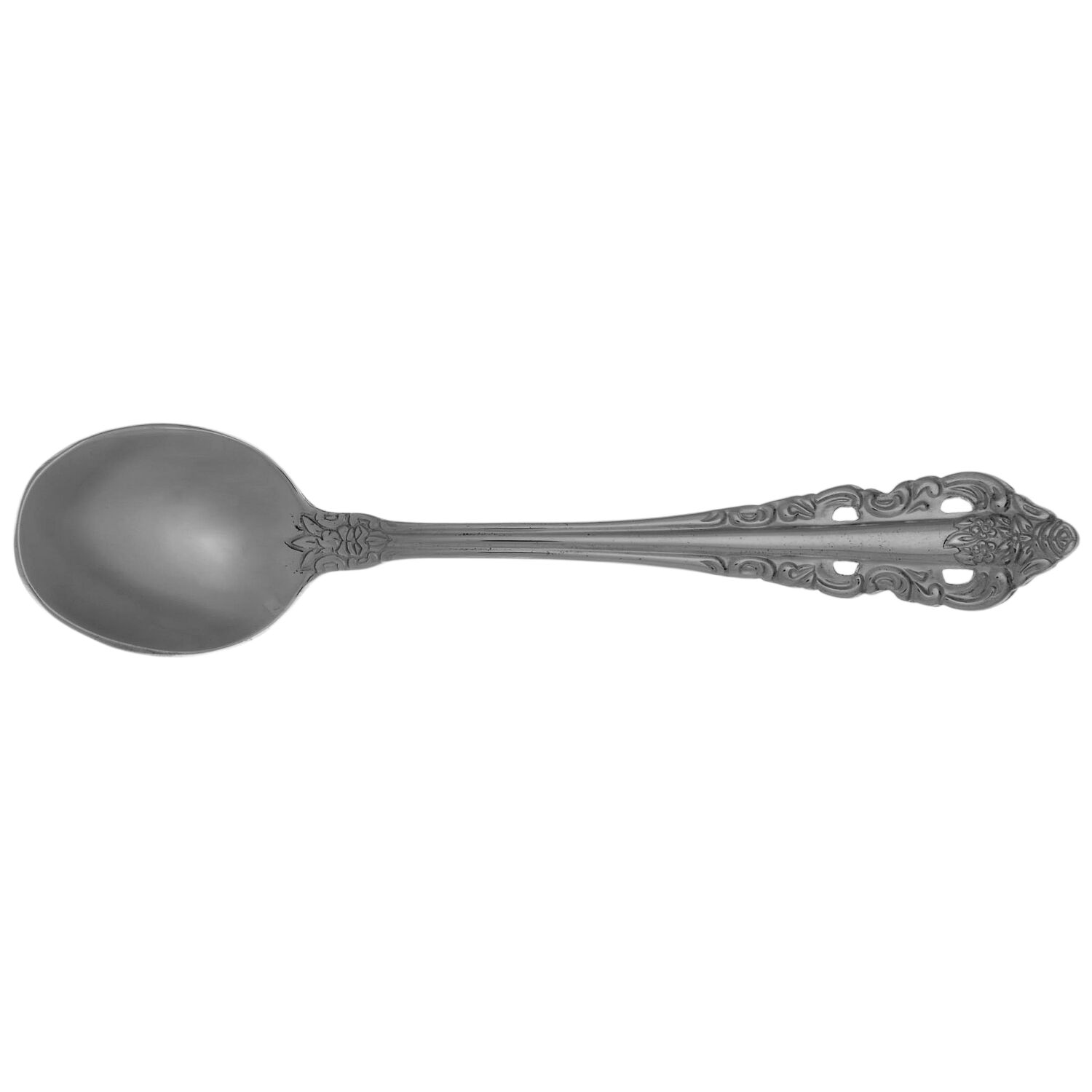 Antique Baroque (Stainless) Round Bowl Soup Spoon (Cream Soup) HC by Wallace Silver-1