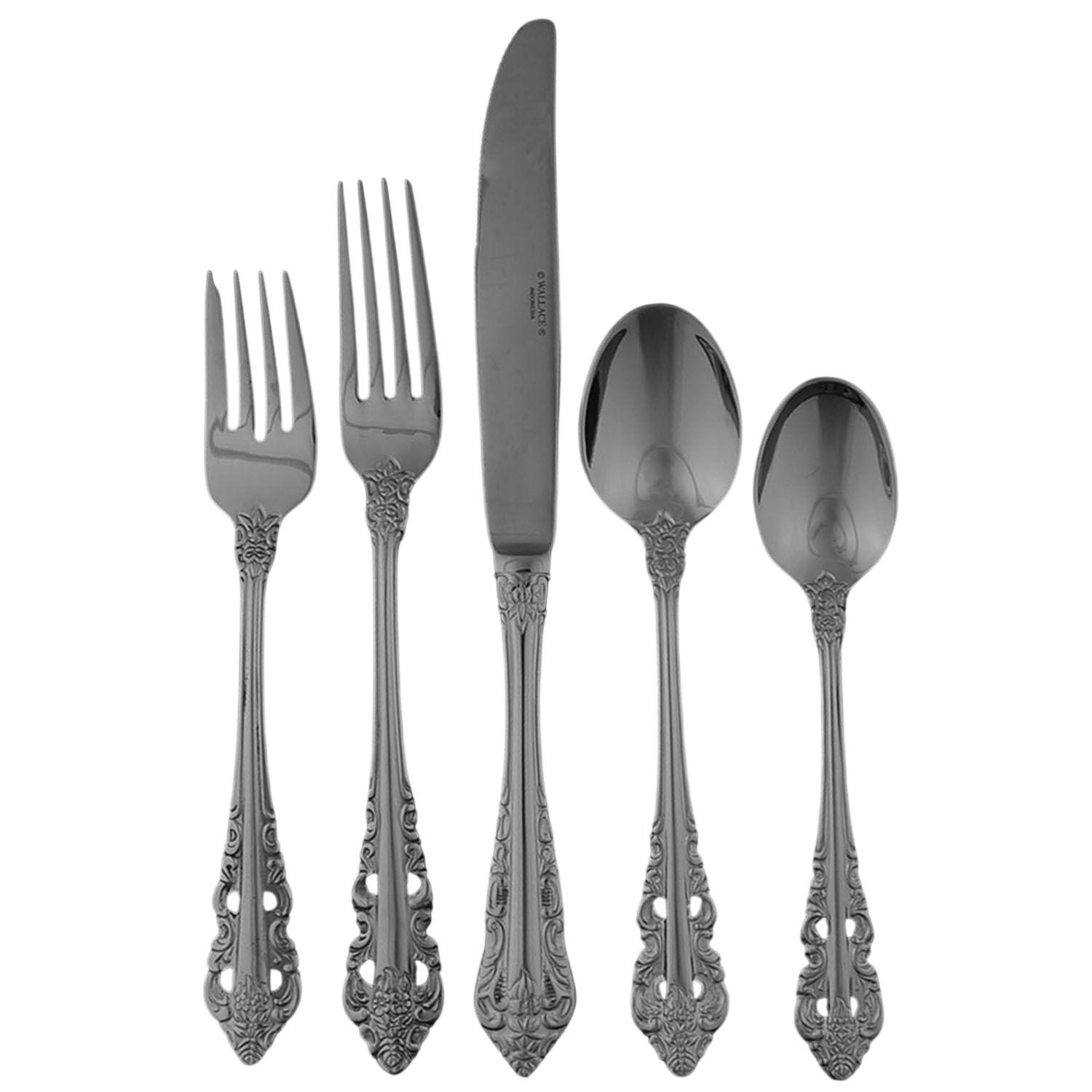 Antique Baroque (Stainless) 40 Piece Estate Set by Wallace Silver-1