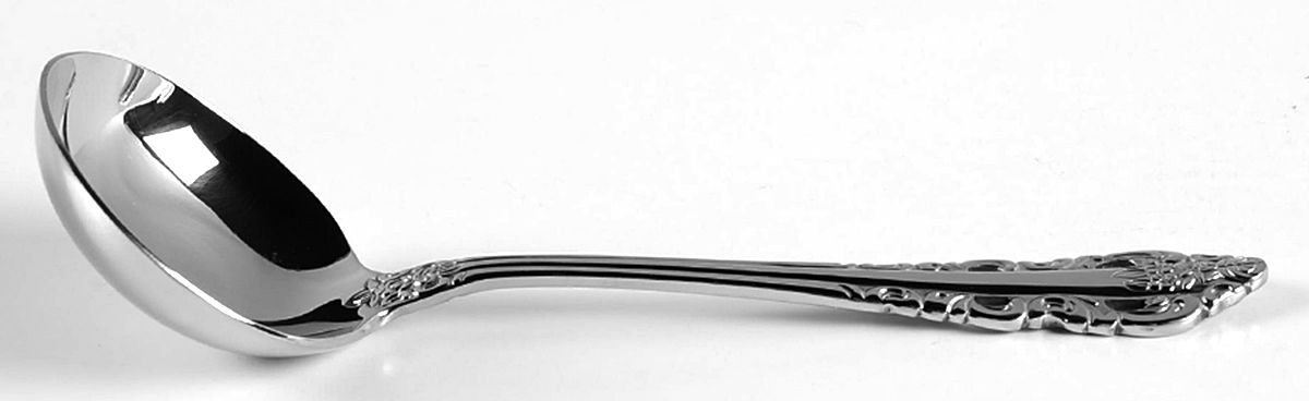 Antique Baroque (Stainless) Solid Gravy Ladle by Wallace Silver-1