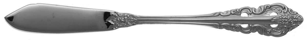 Antique Baroque (Stainless) Flat Handle Master Butter Knife by Wallace Silver-1