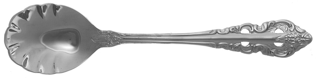Antique Baroque (Stainless) Sugar Shell Spoon by Wallace Silver-1