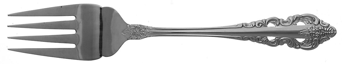 Antique Baroque (Stainless) Medium Solid Cold Meat Serving Fork by Wallace Silver-1