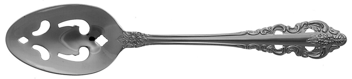 Antique Baroque (Stainless) Pierced Tablespoon (Serving Spoon) by Wallace Silver-1