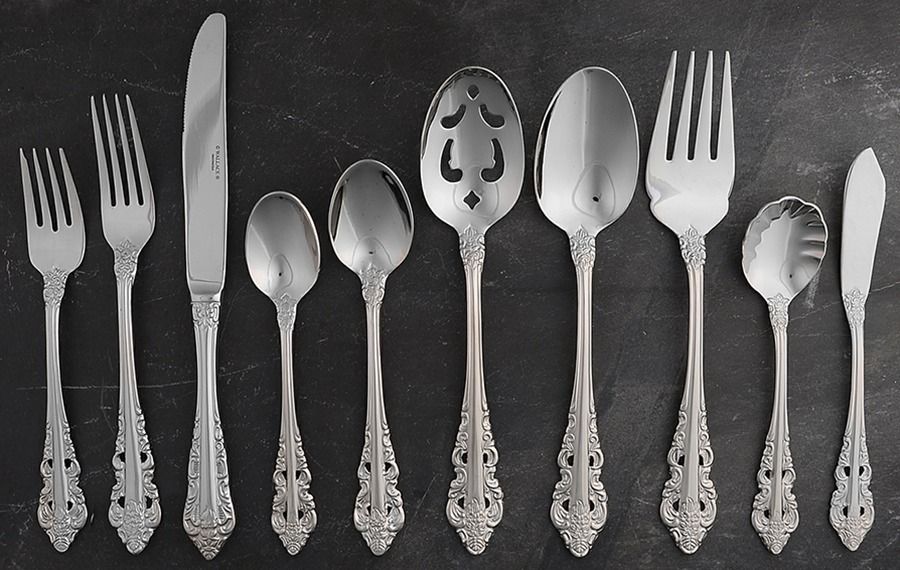 Antique Baroque (Stainless) 65 Piece Set by Wallace Silver-1
