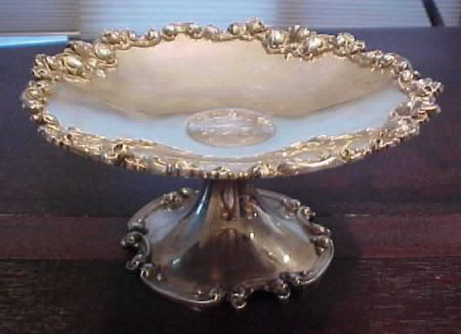 1974 (Sterling, Hollowware) Sterling Footed Cake Plate by Whiting Manf Co-1