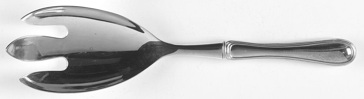 WAS107 (SILVERPLATE) Salad Serving Fork with Stainless Prongs by Wallace Silver-1