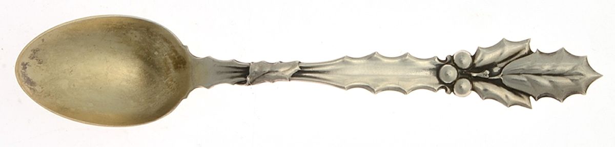 Holly (STERLING) Demitasse Spoon by Whiting Manf Co-1