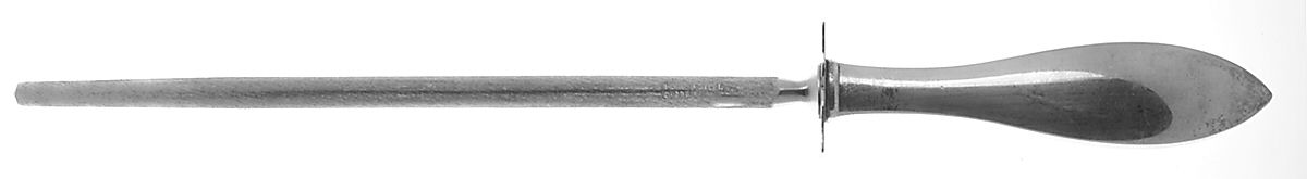 Plain Pointed (Sterling) Large Roast Steel Rod Knife Sharpener by Web Silver-1