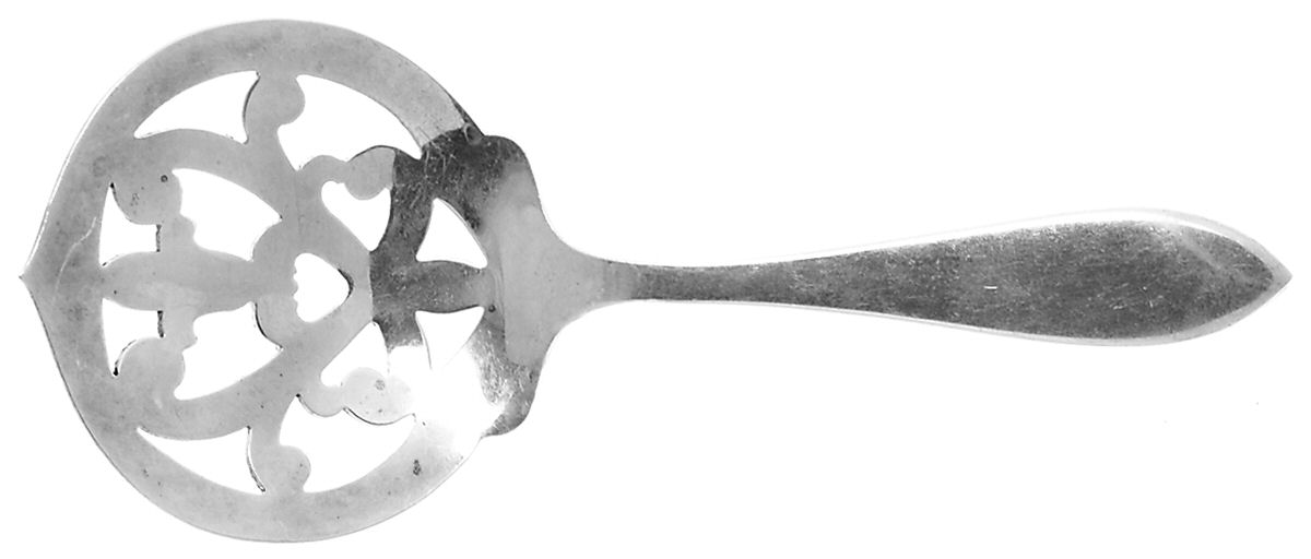 Plain Pointed (Sterling) Solid Bon Bon Spoon with Pierced Bowl by Web Silver-1